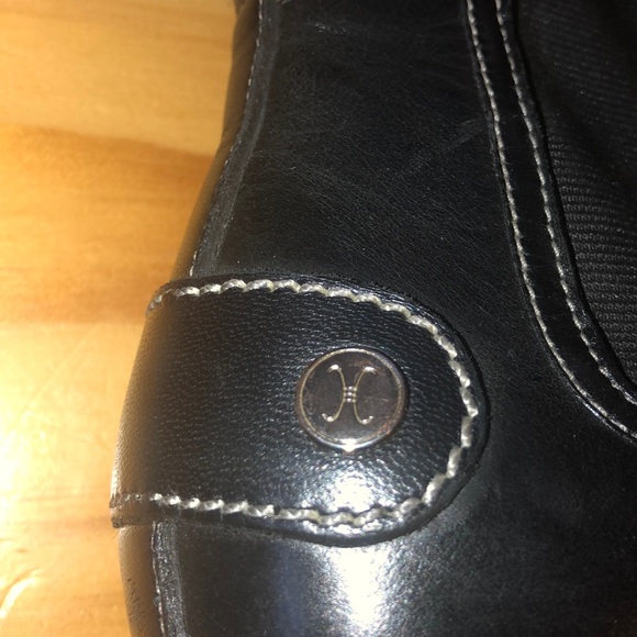 COLE HAAN 7 B Black Ankle Boots Heels Goring Tred - Picture 7 of 10